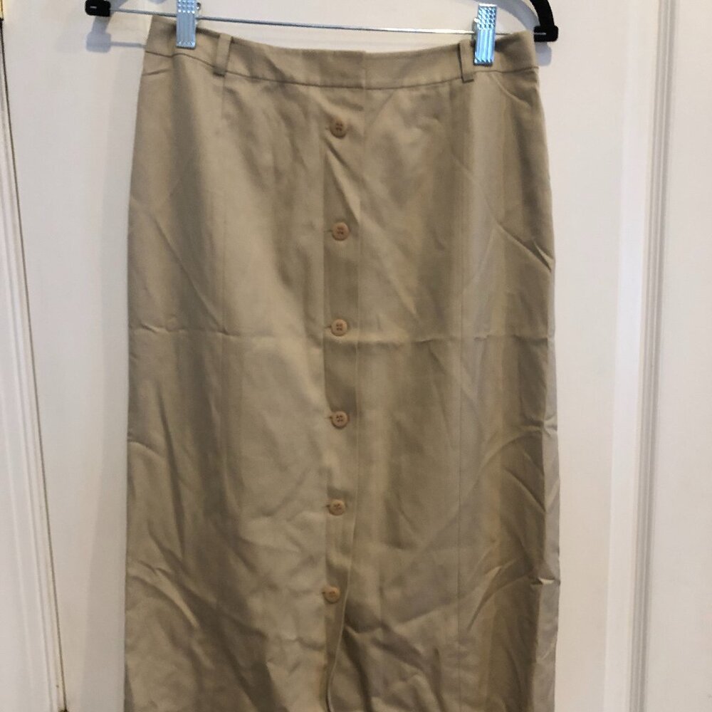 Vintage Ann Taylor Loft Lined Button Down Skirt - Size 8
